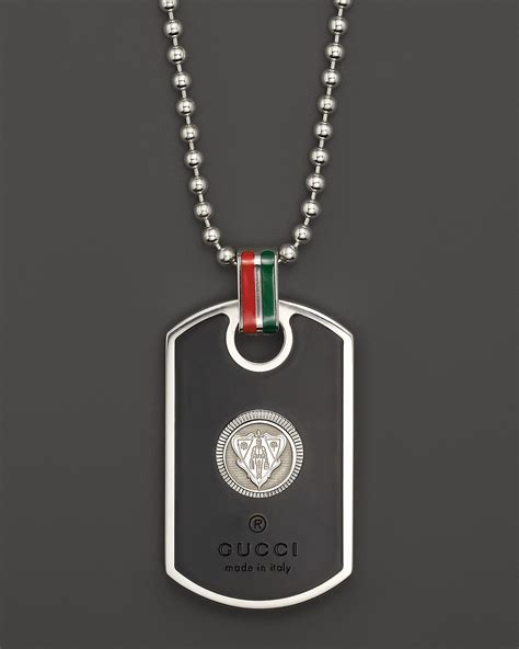 gucci dog tag pendant top|Gucci dog tags for sale.